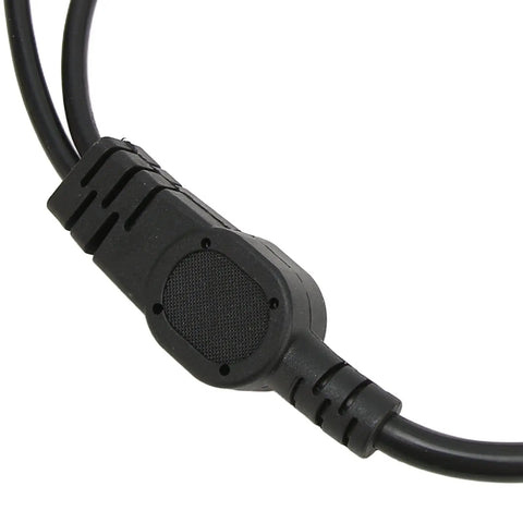 Close-up view of the junction on a Heavy Duty Three Pin To Two Outlet Power Extension Cord with Hella Roomy Flexible Spacing.