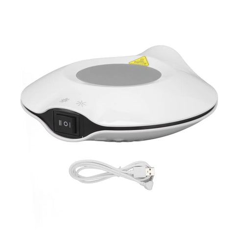 Real Deal USB Coffee Warmer Keeps Your Daily Brew Piping Hot Or Ice Cold All Day Long Universal Mug Heater Cooler Plate with USB cable.