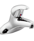 One-Handle Lavatory Faucet in Chrome Finish with M-DURA Solid Brass Construction, Ceramic Cartridge, Vandal-Resistant Hex Screw