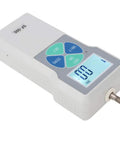 Digital Force Tester Portable Push And Pull Meter For Accurate Load Measurement In Lbs Kilograms And Newtons Units With Long Battery Life And US Plug For Field Or Workshop Use, handheld unit with display and threaded tip