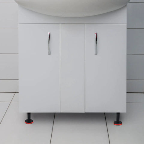 Two Pack Adjustable Furniture Legs for Cabinets and Sofas with Nylon Leveling Feet Anti Slip Pads Heavy Duty Load Bearing under cabinet