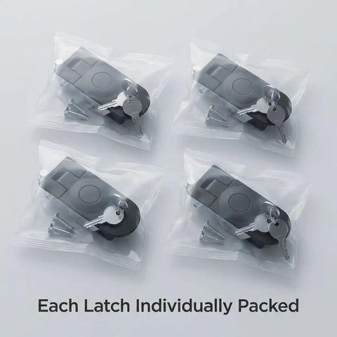 Built Tough Adjustable Compression Latch Keyed Alike Four Pack Flush Mount Cabinet Lock With Sturdy Alloy Finish quick hookup 4 individually packed latches with keys.