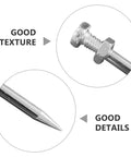Close-up of 20 Pcs Lawn Aerator Shoes Pegs 5.8cm Spikes showing metal texture and pointed tip detail for garden soil aeration.