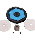 Beefed Up Metal 56T Spur Gear And 12T Pinion Gear Set For RC Cars 32P Replacement Upgrade Parts Including SCX10 II components close-up
