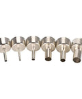 Stainless Steel Hot Air Rework Nozzle Kit For SMD Soldering And PCB Maintenance, 6-Piece Set (3mm to 12mm) close-up view.
