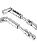 Metal Drive Shaft Upgrade Kit For 1 16th Scale WPL RC Trucks 2 Pcs shown in silver metal with joint details