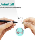 Using removal tool to uninstall nibs from Kindle Scribe Pen Plus Premium Pencil for easy replacement, Top Shelf Replacement Tips.