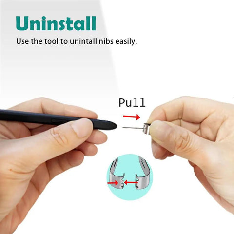 Using removal tool to uninstall nibs from Kindle Scribe Pen Plus Premium Pencil for easy replacement, Top Shelf Replacement Tips.