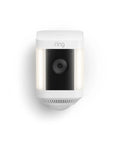 Wireless Smart Outdoor Security Camera Solar Powered 1080p HD Color Night Vision with white housing and two-way audio