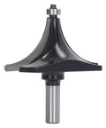 Top Tier Tungsten Carbide Roundover Router Bit With 1/2 Inch Universal Shank, 1/2 radius for smooth wood trimming.