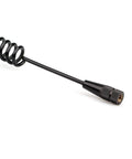Coiled cable and connector of Dual Band Ham Radio Antenna For 144 To 430 MHz, 18.86 Inch, Low VSWR Under 1.5, 70W Ready To Roll, Fits RT95 RT97 RA86 RA25 RA27 And Other Popular Models, 2.15 And 3.5 dBi Gain, 1 Pack.