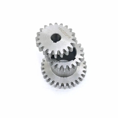 2 Speed Hi Low Metal Double Gear Set For CJ0618 Series Mini Lathe Metal Cutting Machine Durable 45 Carbon Steel Module M2.25 Precision Gearing For DIY Shop Projects, stacked steel gears