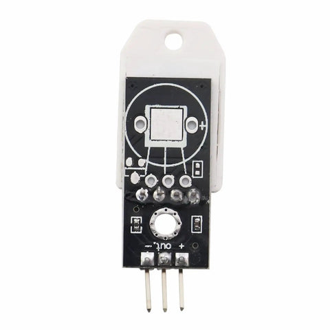 Plug and Play Digital Temperature and Humidity Sensor Module with Cable for Greenhouse Monitoring and Industrial Environment Control for DIY Electronics Projects using DHT22 AM2302, front view.