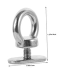 Stainless Steel Track Mounted Eye Bolt Kit For Kayak Accessories 4 Piece Set For Fishing And Camping Easy Install Tool Free Durable Kayak Track Hardware Compatible With Kayak Tracks, 1.57in tall