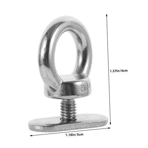 Stainless Steel Track Mounted Eye Bolt Kit For Kayak Accessories 4 Piece Set For Fishing And Camping Easy Install Tool Free Durable Kayak Track Hardware Compatible With Kayak Tracks, 1.57in tall