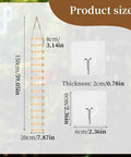 Product size chart showing 6-Feet Extra Tall Wooden Ladder Plant Trellis For Indoor And Outdoor Use, 15-section natural wood dimensions.