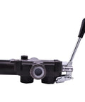 Four Way Three Position Hydraulic Control Valve For Log Splitters, 25 GPM At 2750 PSI, Auto Return Detent Lever, side view