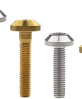 Gold Titanium Hex SocketBolts SetFor Motorcycle Bike Fasteners Premium M8 Replacement ScrewsHeavy Duty Hardware lightweight titanium bolts in various sizes.