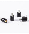 Beefy M3 7mm Length Screws With 4.5mm Spacers Anti Vibration Damper Mounting Hardware for Drones, shown in black and silver