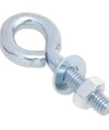 One Quarter Inch By One Foot Marine Grade Carbon Steel Eye Bolts With Nut Set Of Twelve Shoulder Lifting Ring Hardware For Outdoor Use
