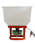 Front view of Beefy 265Lb ATV Broadcast Fertilizer Spreader With Electric Drive, 180W Copper Motor