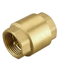 Brass 3/4 in NPT female inline spring check valve for water lines