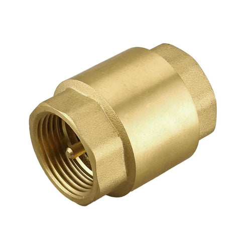 Brass 3/4 in NPT female inline spring check valve for water lines