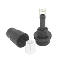 Close-up of Three Pack Garden Hose Connectors For Expanding Hose Repair Kit Easy Fit Female To Male Adapters 10.5mm joint