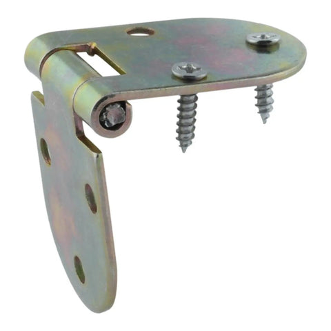 Close-up of a Two Pack Metal Flush Hinges 180 Degree Cabinet Hinges With Screws, Semicircle Decorative Door Hinge, 72 By 28mm
