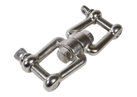 Heavy Duty Jaw Swivel Anchor Connector 316 Stainless Steel 13 Millimeter Half Inch 5 Pack Rock Solid Marine Hardware close-up view