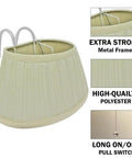Over-The-Bed Reading Light Two Pack With Soft Fabric Shade Easy On Off Pull Cord Bedside Headboard Lamp details