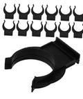 No Drama Hidden Toe Kick Clips For Kitchen Cabinets And Furniture Legs 50 Piece Heavy Duty Plastic baseboard fasteners in black.