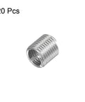 Pack Of 20 M5 X 0.8 Helical Wire Thread Inserts In 304 Stainless Steel, 2D (10mm) Effective Length, Coiled Threaded Sleeve