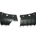 Top Tier Pair Inner Front Bumper Bracket Supports For Tesla Model 3 2017 Through 2020, black plastic left and right brackets.