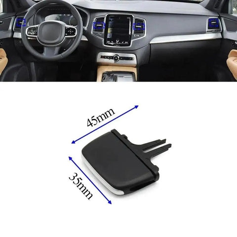 Volvo XC90 V90 S90 2015 2024 Air Conditioning Vent Clips Repair Kit Front And Rear Dash Vents Sliders Grille Outlet Clips Keeps Vents Clean And Improves Air Flow For A Cooler More Comfortable Cabin. 45x35mm black vent clip