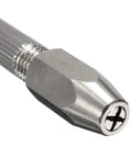 Double End Pin Vise Drill Tool 0-3.1mm Manual Gimlet Hand Drill For Precision Clock Repair Jewelry Making And Small Hobby Projects With Reversible Holders Multipurpose, silver steel tip