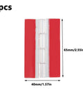 Self Adhesive Clear Acrylic Hinges For Cabinets Drawers And Furniture DIY Projects Transparent 65mm By 40mm 4 Piece Set