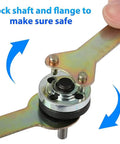 Using spanner wrench on Drill To Angle Grinder Adapter Kit with 6mm and 10mm arbors flange nut for electric drill conversion.