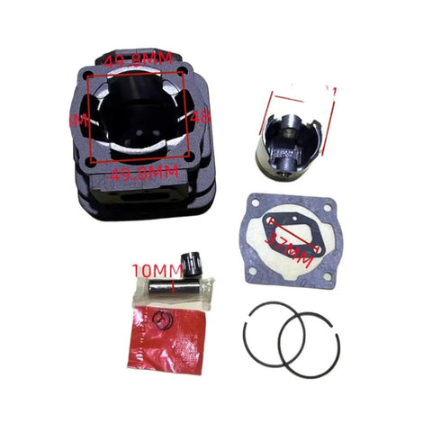 Cylinder Piston Needle Roller Bearing Gasket Rebuild Kit 1E40F-5B 1E40F-5E 40F-5 40-5 2 Stroke Engine Models To Restore Power Make It Run Smooth For Mini Atv And Quads By Upgrading This Kit Now To Skip Repair Bills While Riding Hard, 49.8mm