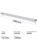 Heavy Duty LED Work Light For CNC Machines And Workshops, white 40W LED tube, IP66, 1180mm long, voltage 110-220V display
