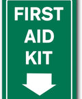 Built Tough Aluminum First Aid Sign 12 By 8 Inches For Business, Safety Kit Sign, First Kit Warning, Rust Resistant Metal Tag