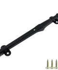 Go To Folding Table Hinges For Smooth 0 To 180 Degree Opening with mounting screws, heavy duty black metal hinge frame.