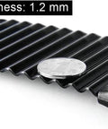 YukaBa crinkle potato cutter blade, black stainless steel, 2.9 in x 11.8 in wavy blade for handheld kitchen use