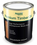 Top Shelf Mountain Cedar Eight Pack Of One Gallon Timber Oil And High Performance Architectural Wood Stain in a premium can.