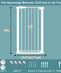 Diagram showing Extra Tall Baby Gate 38 Inch High For Stairs And Doorways Extra Wide 57 To 59 Inch Pressure Mounted Indoor Gate dimensions.