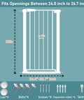 Ultra Tall 38 Inch Baby And Pet Gate For Stairs And Doorways Auto Close Metal Safety Gate Pressure Mounted No Climb Fence diagram