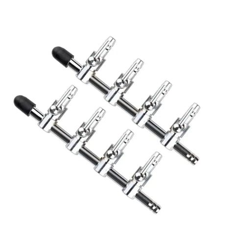 Two Pack Four Way Air Flow Control Valves With Airline Tubing Connectors For Aquarium Fish Tank Simple Setup Dial Precision
