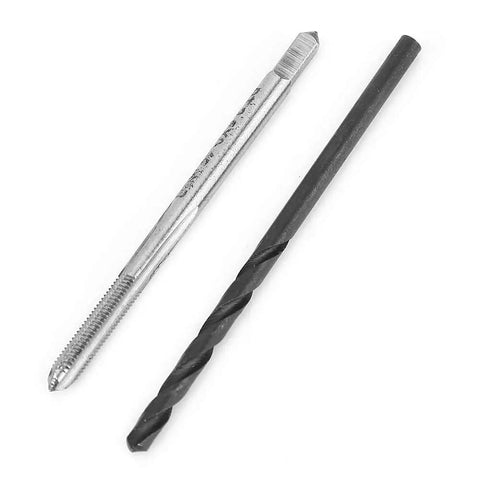 Spiral drill and screw tap from 30 Piece M2.5x0.45 Stainless Steel Thread Repair Kit With Spiral Drill Screw Tap Wrench Break