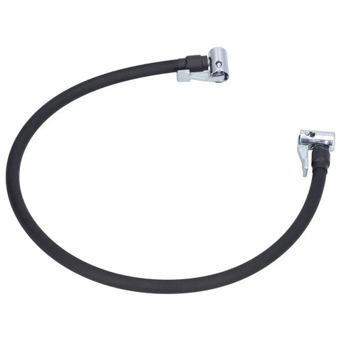 Lightweight Flexible Rubber Air Pump Pipe Inflator Hose 24 Inch Long Double End Connector For Tire Inflation, black hose