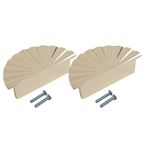 Gold Semicircular Cabinet Handle For Wardrobe, Drawer And Door Zinc Alloy Pull Knob, set of 2 with screws, sleek design